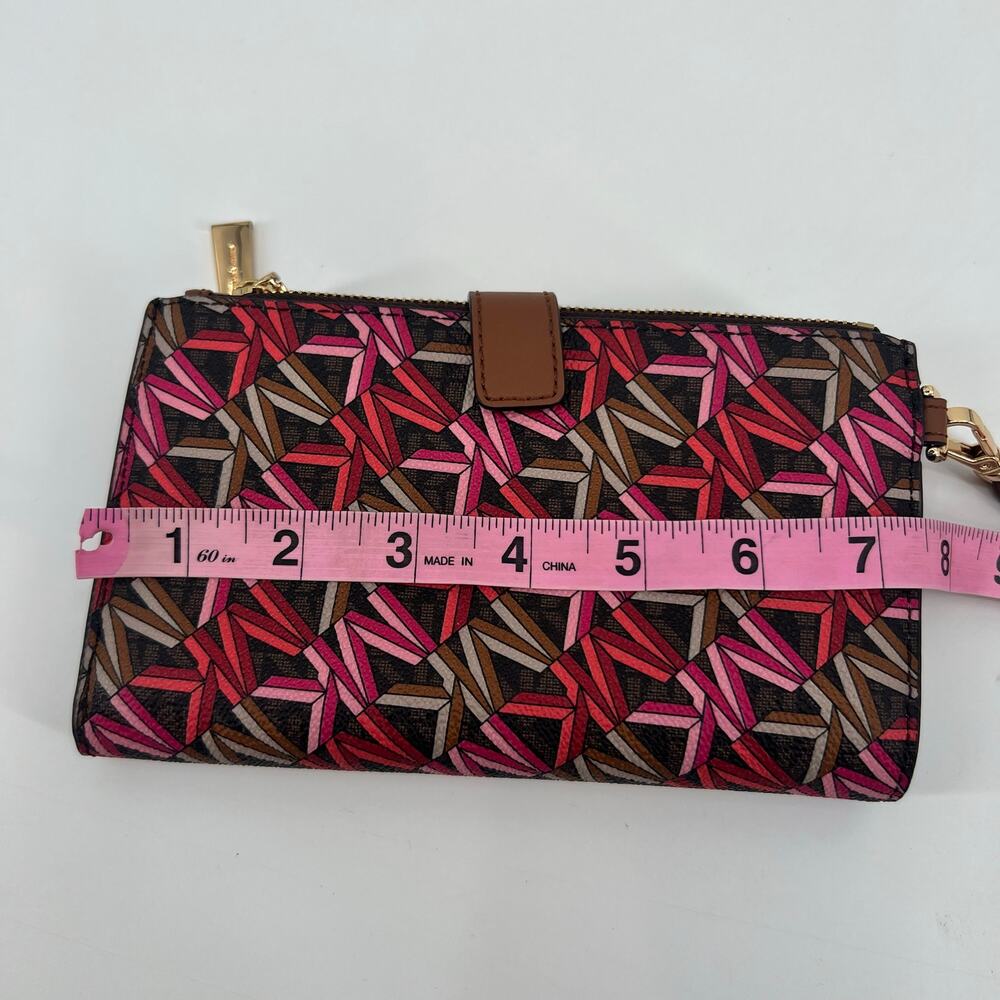 Michael Kors Sinclair Brown Multi Tote & matching Wallet limited edition pink - Picture 11 of 14